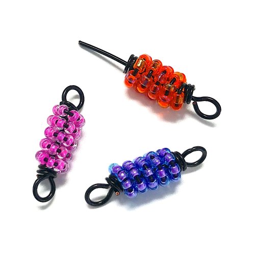 Kristal Wick's Spicy Wire and Chain Beaded Links Necklace - , Contemporary Wire Jewelry, Coiling, Coiling Wire, Wire Coiling, Wire Wrapping, Wrapping, Wire Wrapping Jewelry, Slide the beaded link onto the eye pin